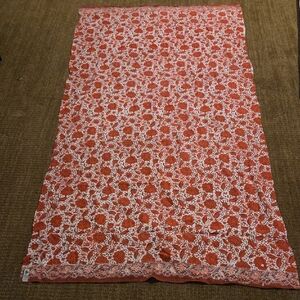 Malaysian Batik-Style Cotton Sarong | Penang Travel Textile | Pink Floral Wrap